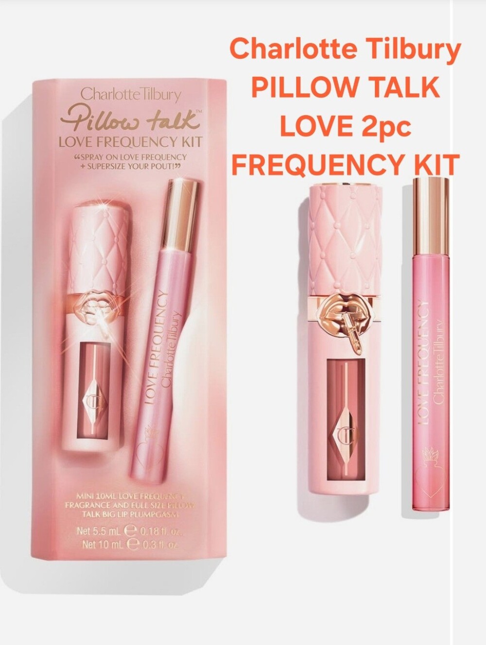 Charlotte Tilbury  PILLOW TALK LOVE 2pc FREQUENCY KIT. Brand New In A Box💕